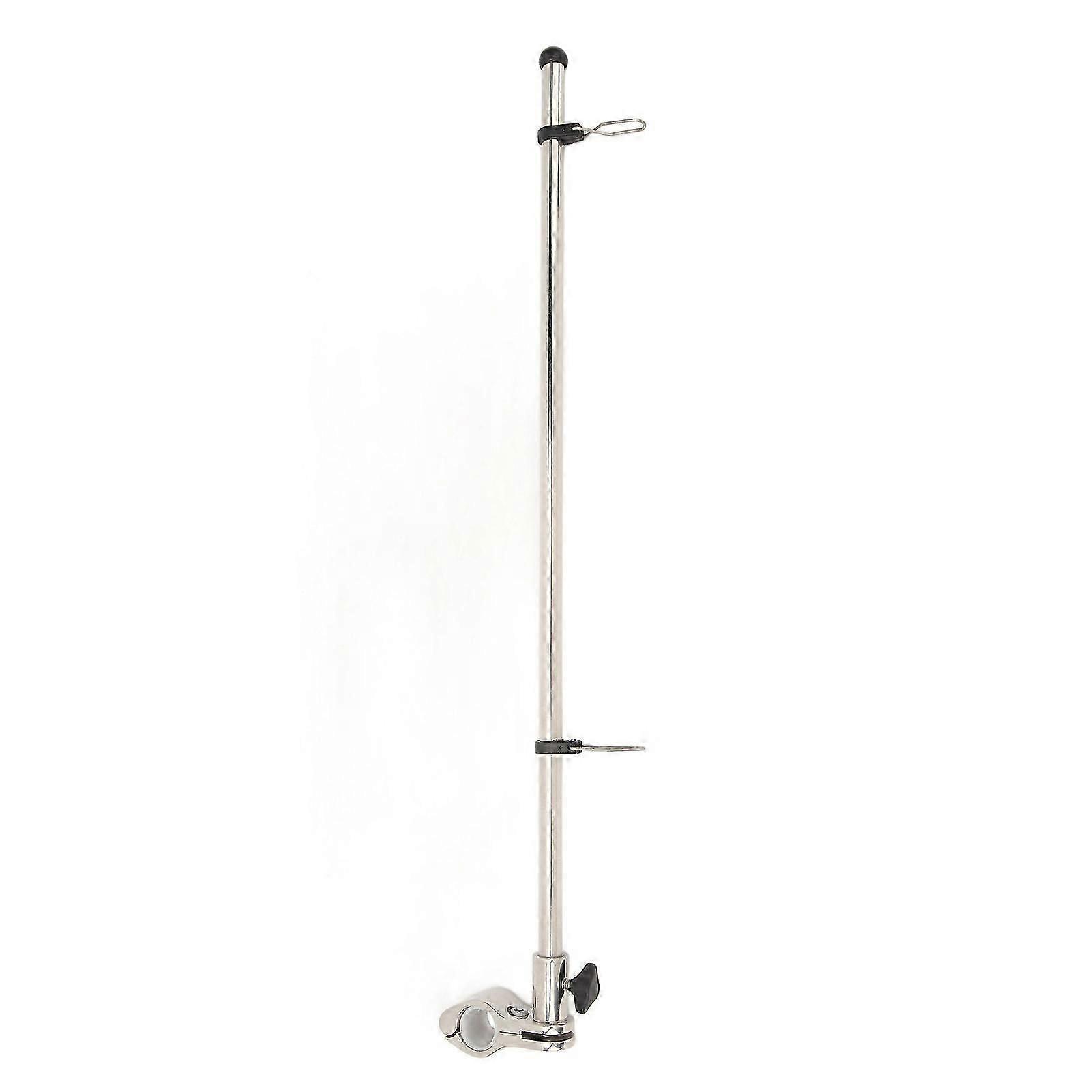 Marine Grade Rail Mount Flag Pole 560mm Stainless Steel Flag Pole For Boat Yacht 22.2 to 25mm Pipe Diameter Rail