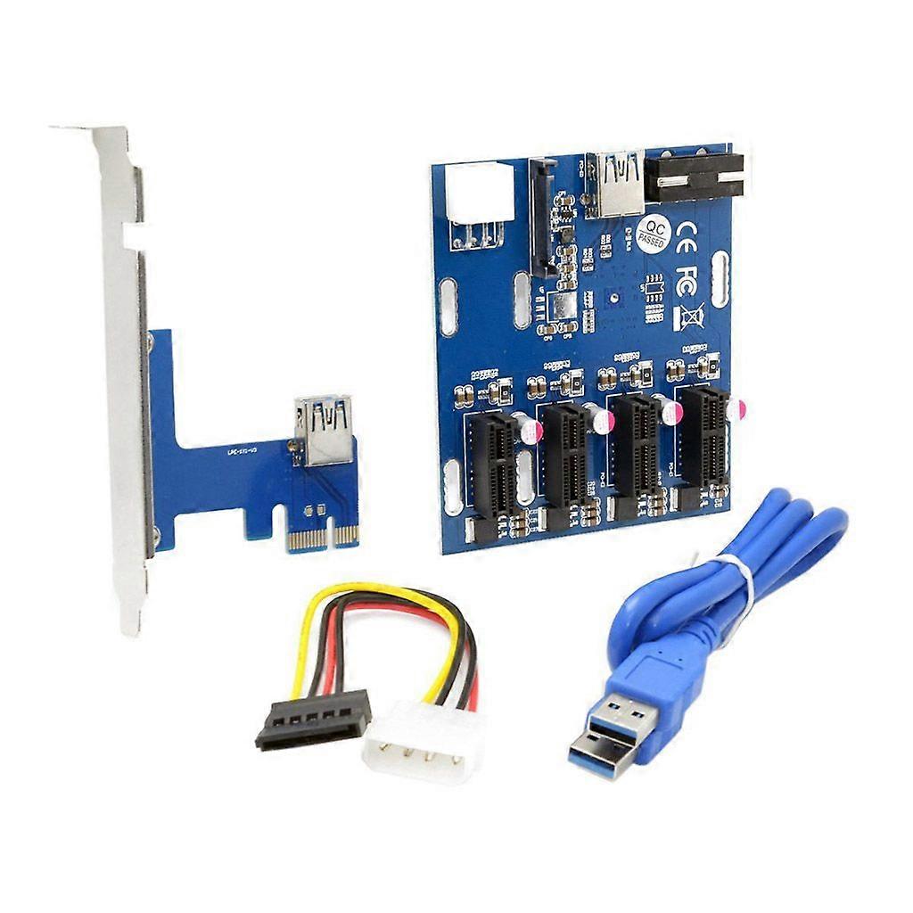 PCI-E 1X إلى بطاقة خارجية 16X Riser بطاقة USB 3.0 محول لكمبيوتر سطح المكتب