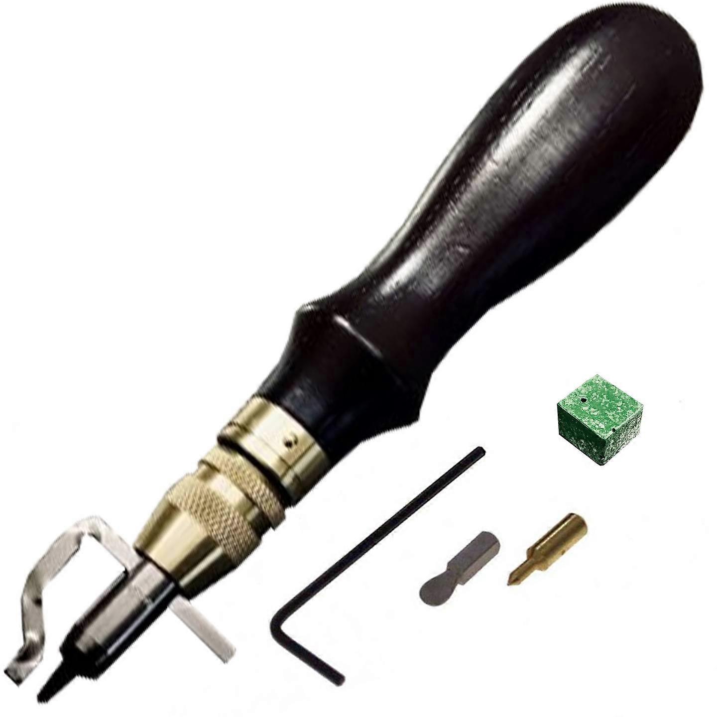 Oka Special Pro Stitching Groover Walnut Adjustable Leathercraft Sewing Tool