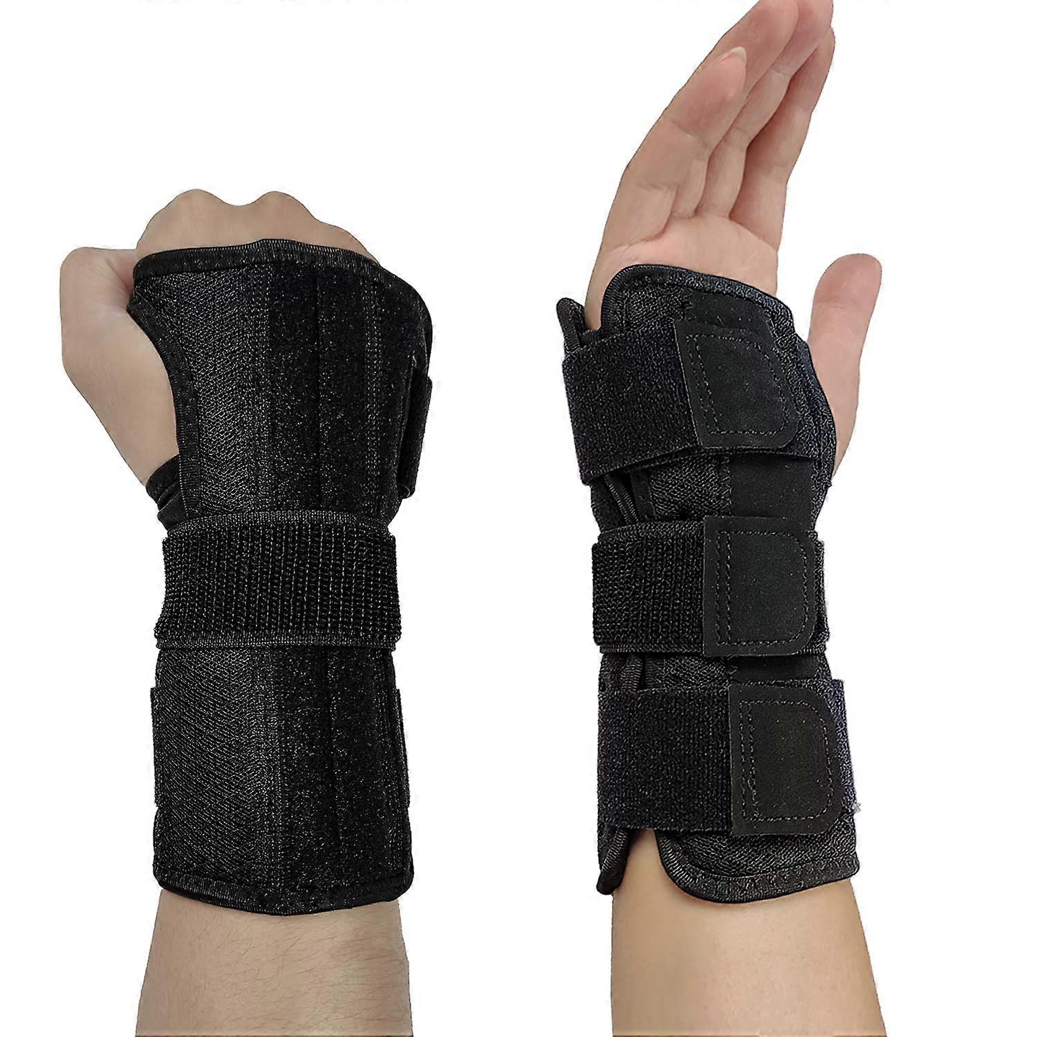 Wrist Brace for Carpal Tunnel, Adjustable Left Hand Support for Arthritis, Tendonitis, and Injuries (S/M Size)