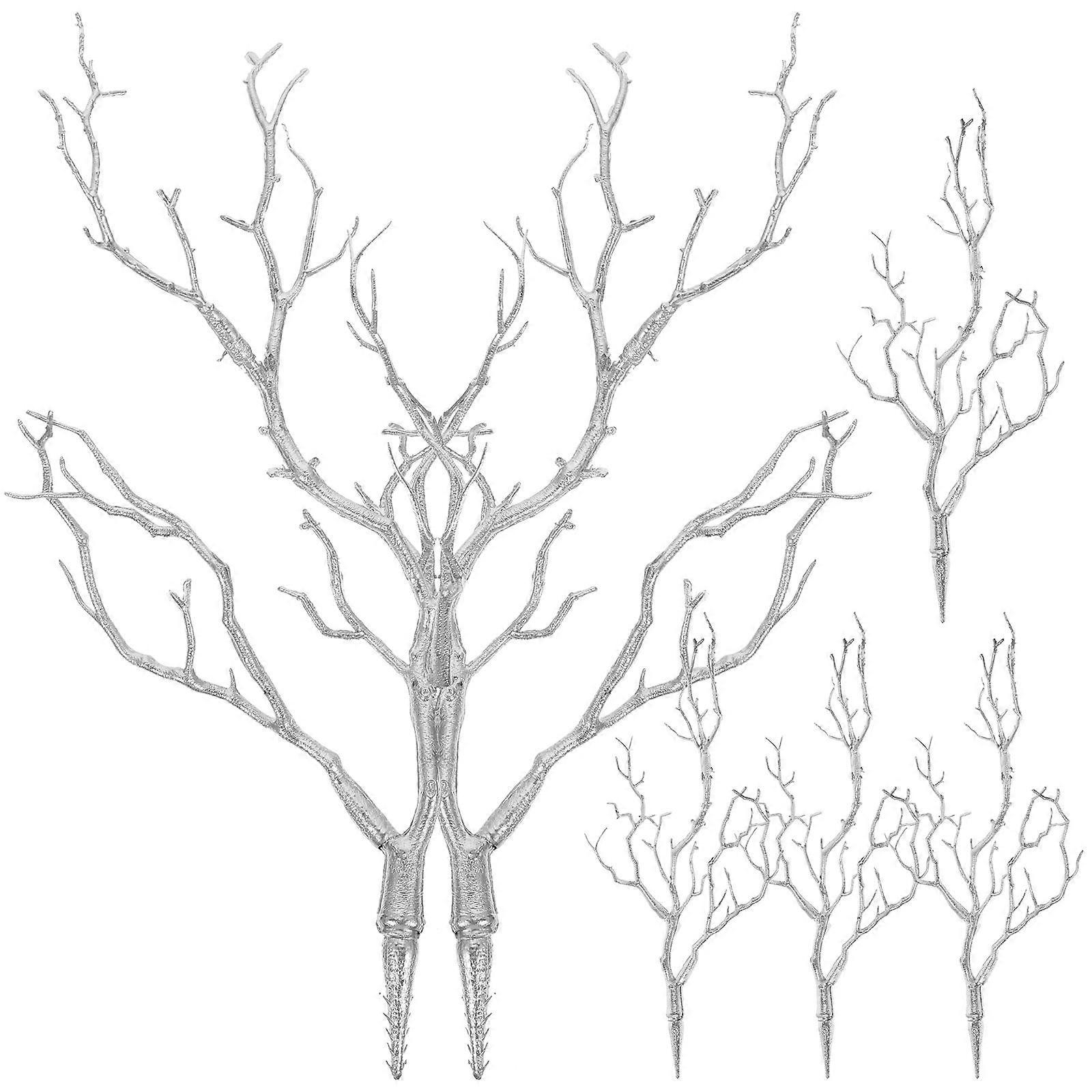 6pcs domestico simulato albero ramo ornamenti simulato pianta simulata ornamenti domestici