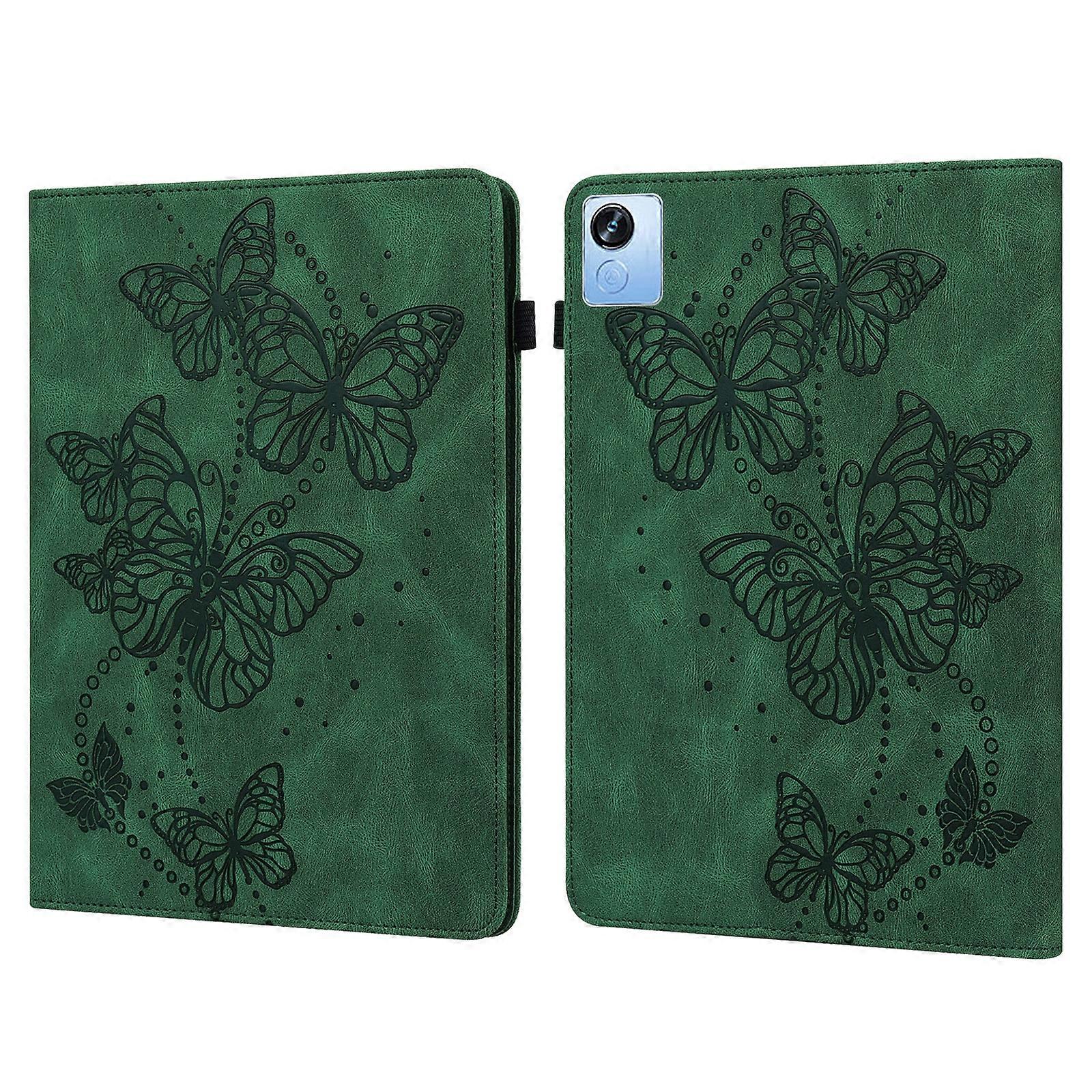 For Realme Pad X Embossed Butterfly Pattern Leather Tablet Case