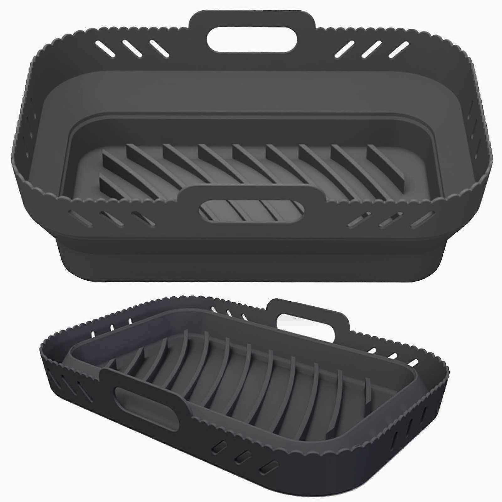 Air Fryer Insert Foldable Rectangular/Square/Rounded Liner  and Low Temperature Resistant Mat for Microwave Dishwasher Safe