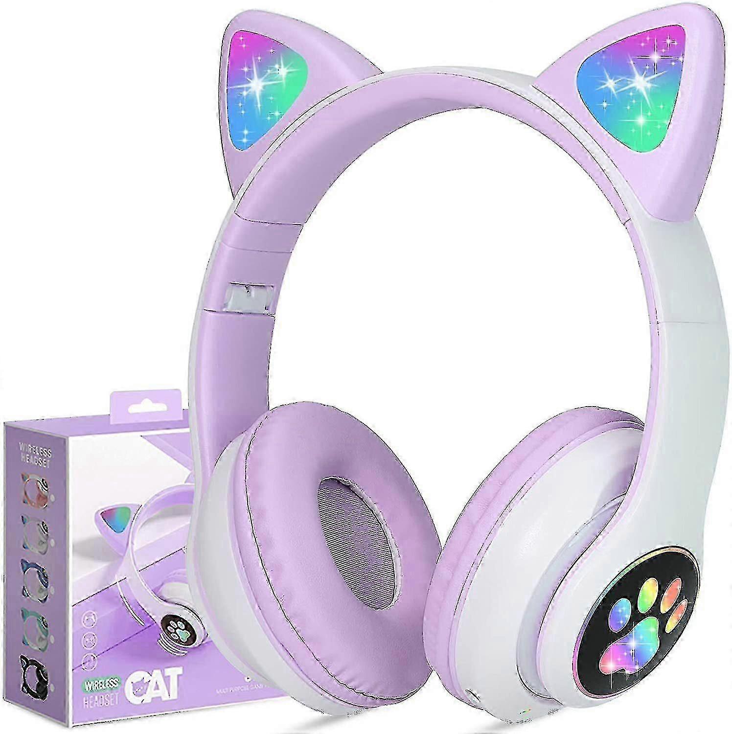 Wireless Headphones Cat Ear Bluetooth Foldable Headphones