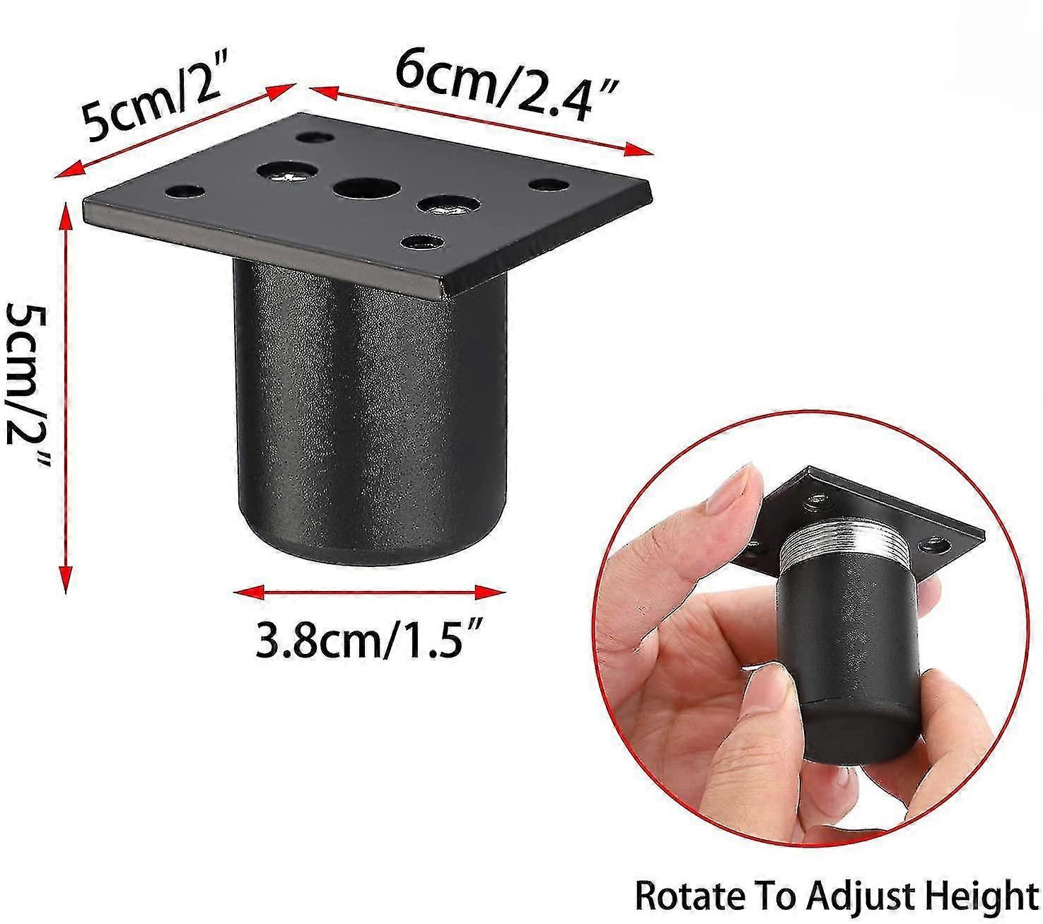 4 stuks meubelpoten van aluminiumlegering, verstelbare meubelpoten, metalen badkamerkast, poten, meubelglijders, gebruikt voor bank, salontafel, bed, tafelpoten, tafel, nachtkastje (100 mm, zilver