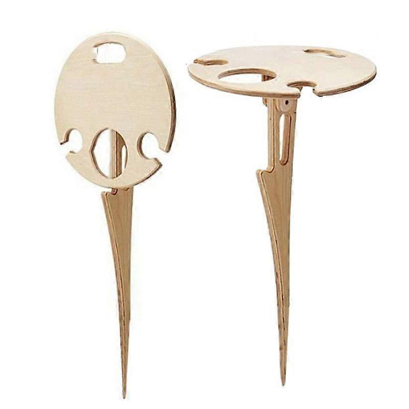 Wine Rack Outdoor Foldable Wine Table, Portable Wooden Camping Table Folding Table (30*20cm)