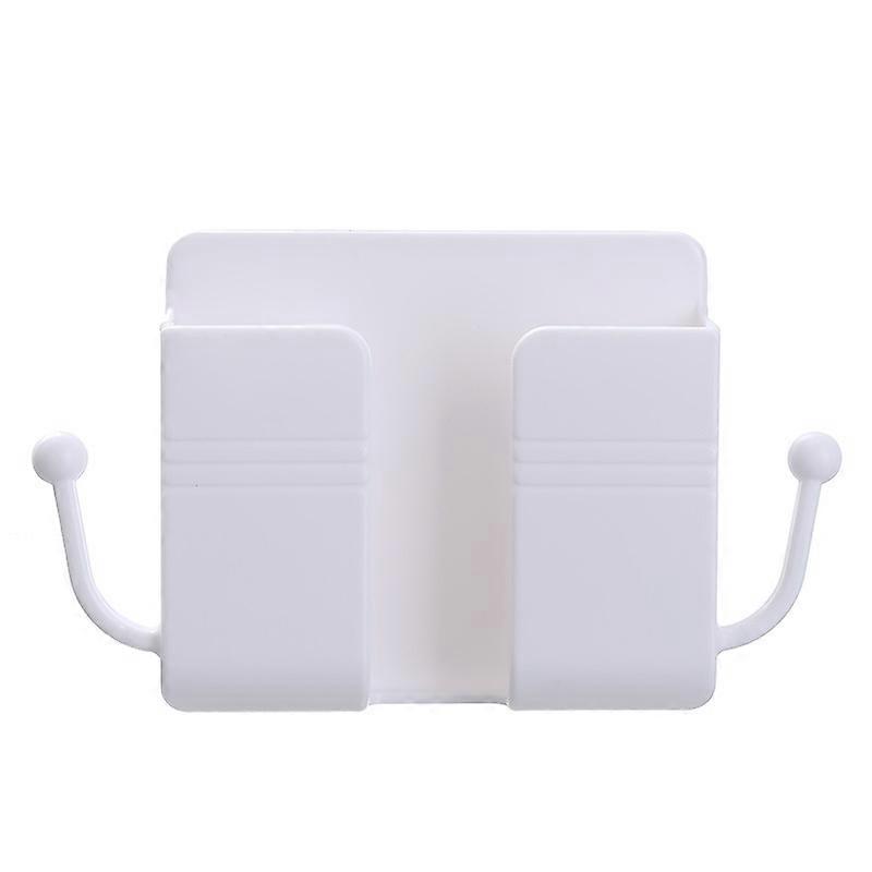 10 PCS Wall-Mounted Remote Control Storage Box Bedside Mobile Phone Charging Stand