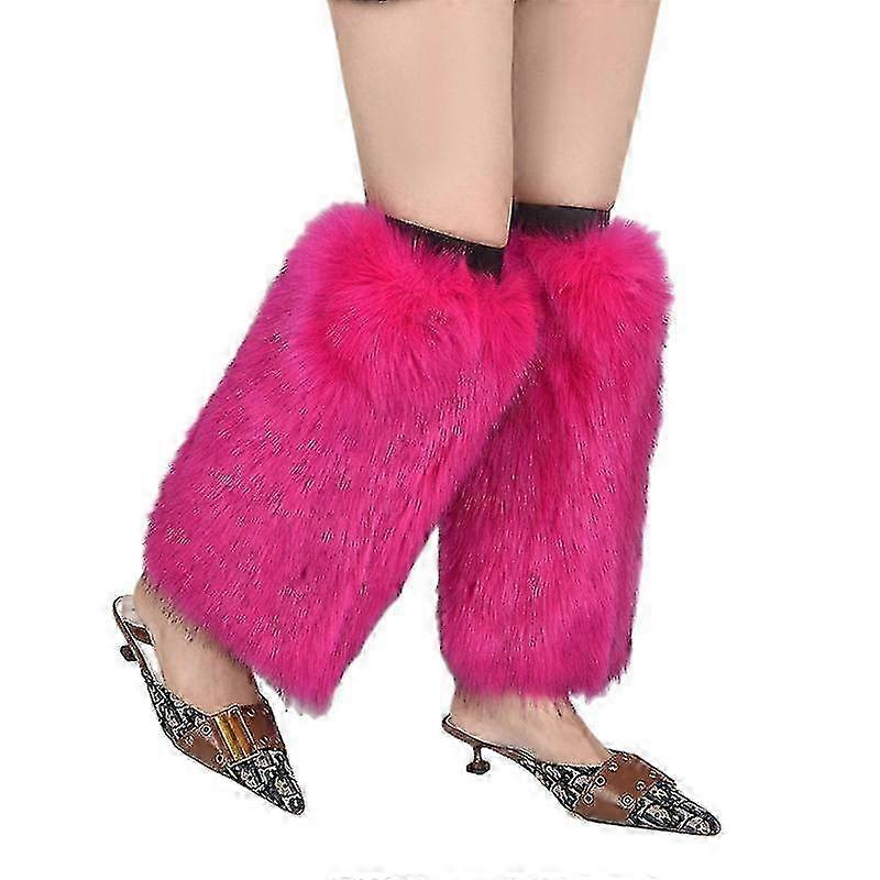 ファジーフェイクファーレッグウォーマーファーヒールロングブーツカフカバー25cm / 35cm / 45cm / 35CM-35CM-COLOR 5