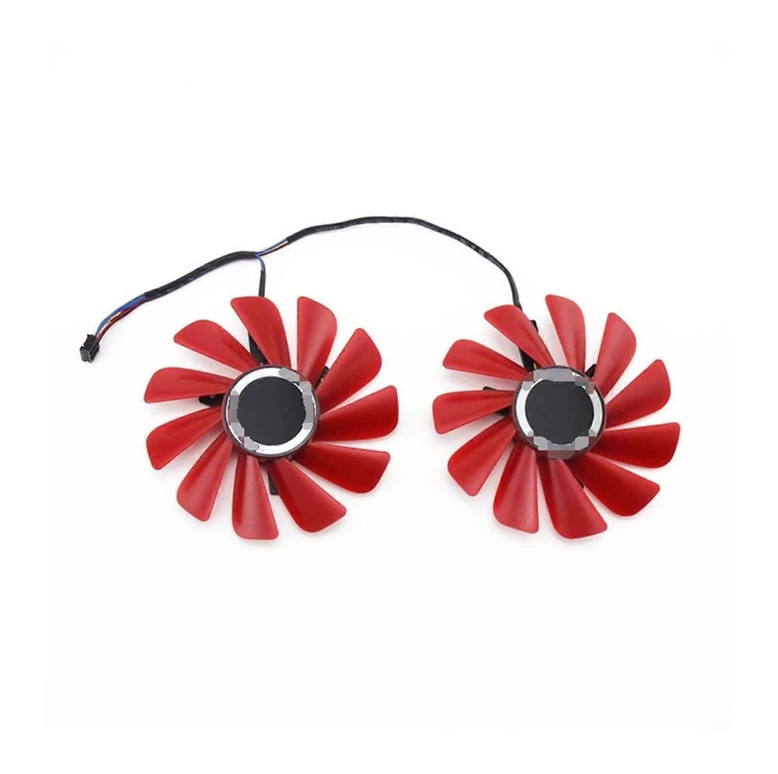85MM FDC10U12S9-C 0.45AMP 4Pin Replacement Cooler Fan for XFX RX 560D RX 570 RX 580 RX Vega Graphics Cards Red Blade
