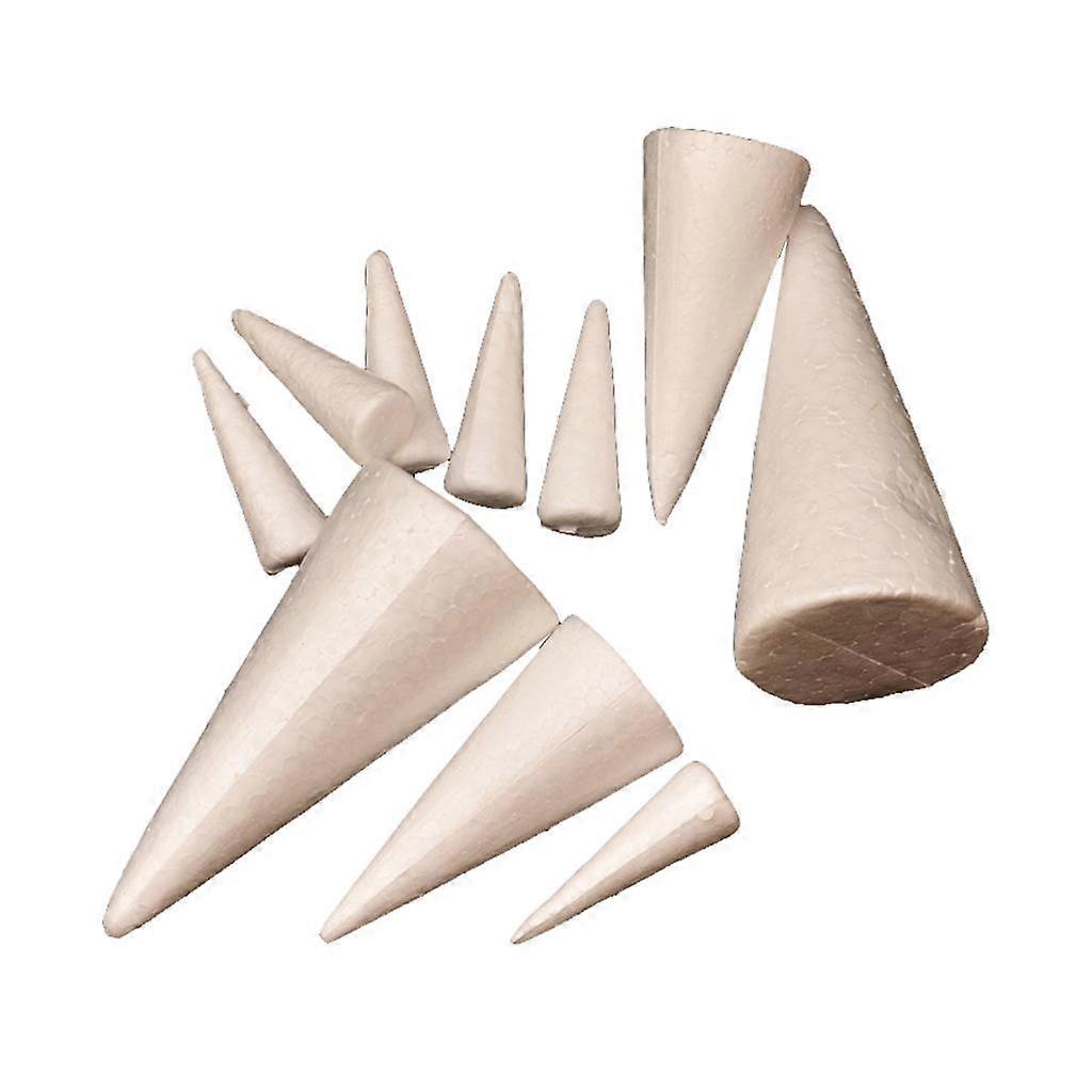 10x 7/10/15cm Cone Shape Foam for Handmade Modelling Kid Craft DIY