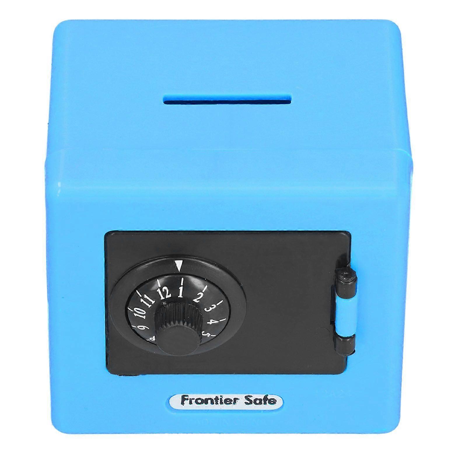 Custodia per bambini Custodia per soldi Simulazione Cassetta di sicurezza Codificata Scatola di risparmio in contanti a moneta per KidsBlue