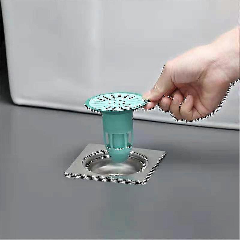 下水道防臭シャワードレンストッパーデオドラントフロアドレンカバー-グリーン