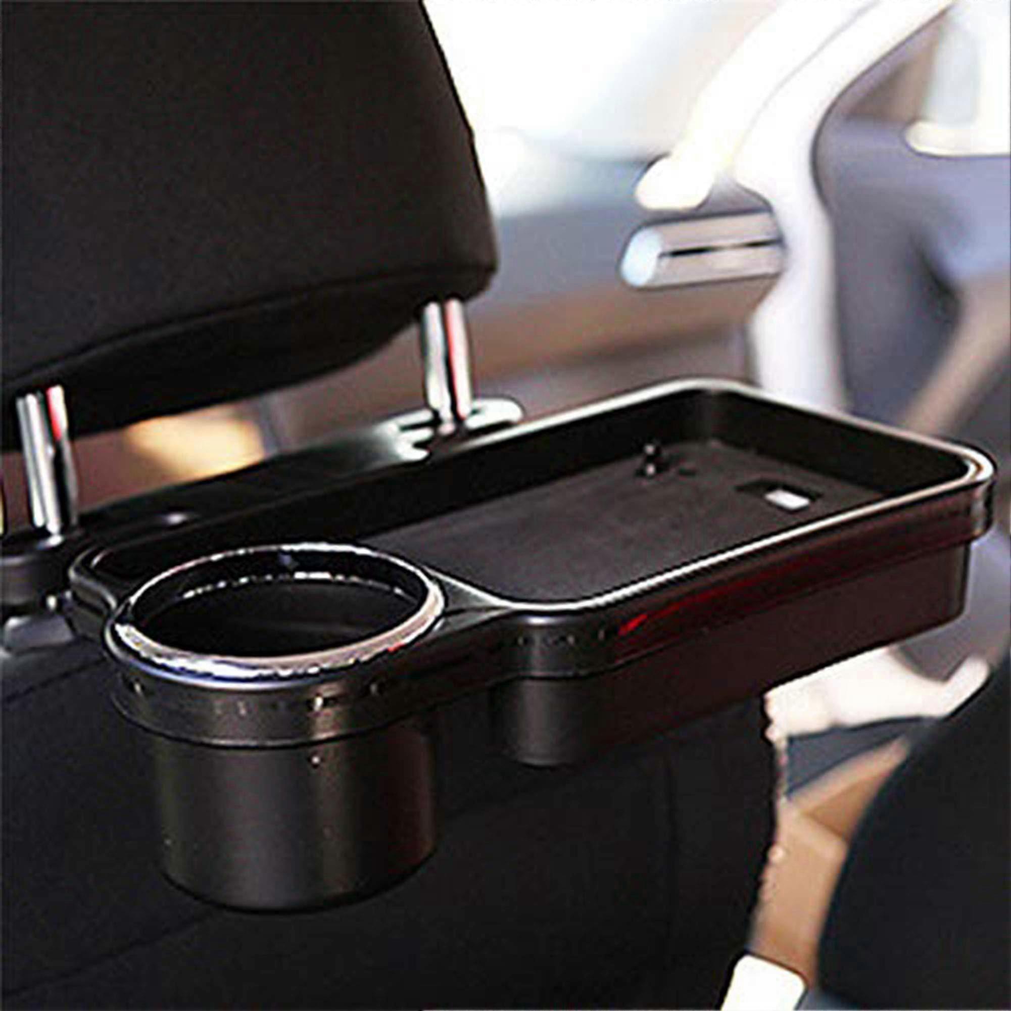 Car Back Seat Organizer with Foldable Tray, Universal Headrest Drink Holder and Food Stand for Cars and SUVs
