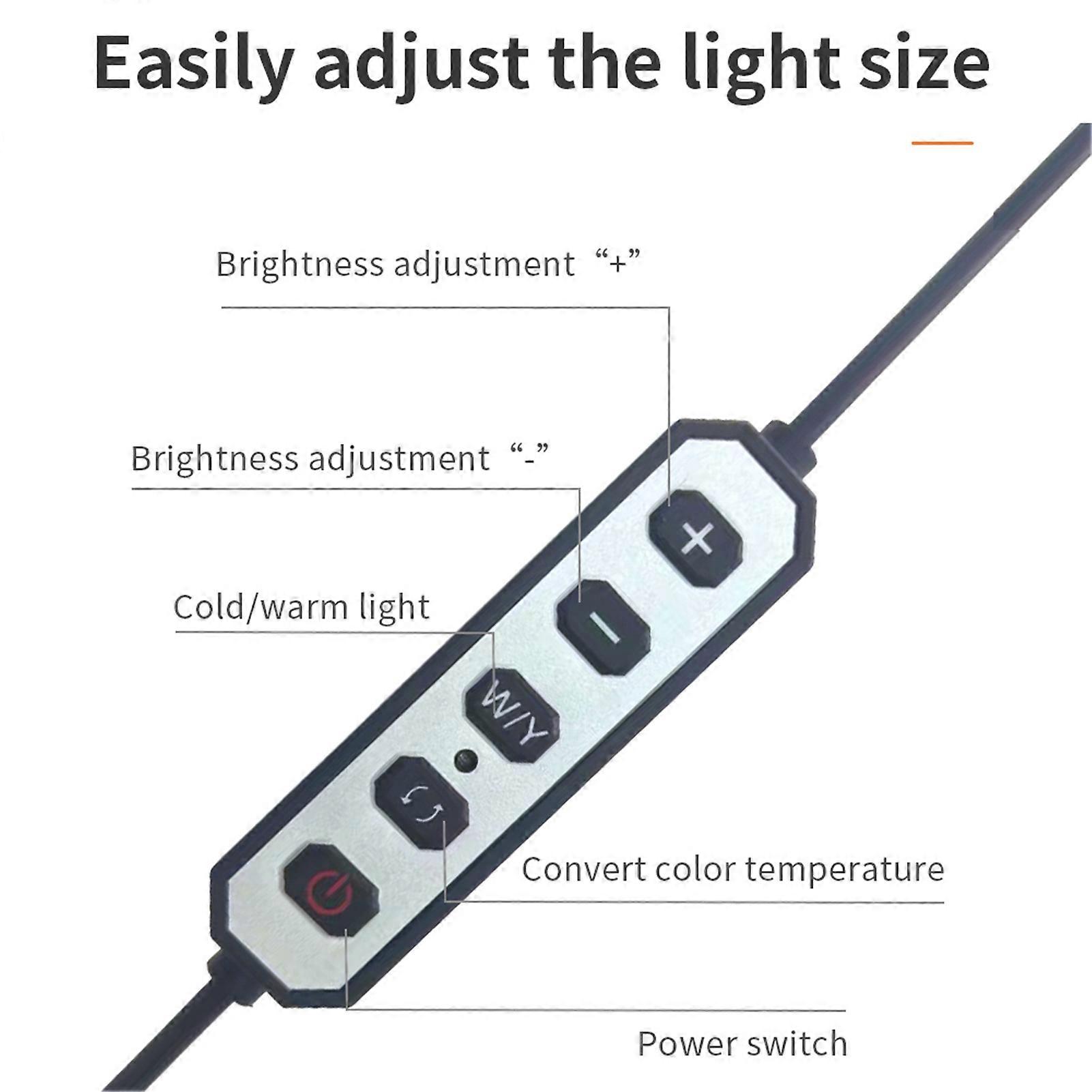 Led Fill Light 36W 3200K‑5600K 10 Levels Brightness Adjustable Desktop Led Video Light