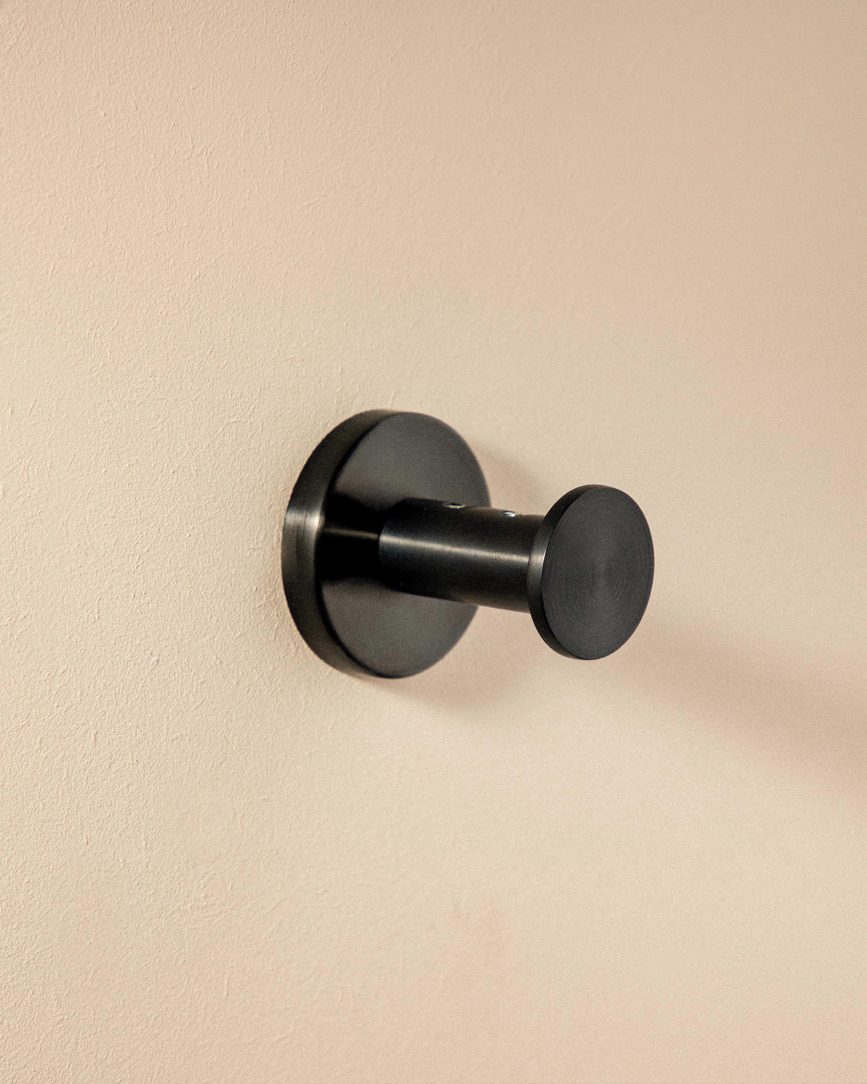 COSMIC Towel hook, Robe hook Coat hook Brushed Black PVD Architect S+ Collection