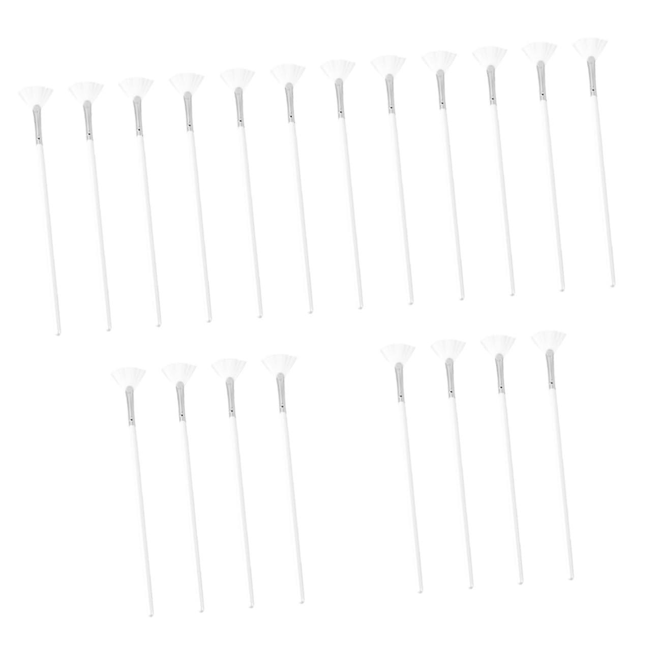 5sets Facial Fan Brushes Makeup Applicator Mud Mask Tools Soft Bristles Long Handle Ideal for Skincare Routine 4pcs5