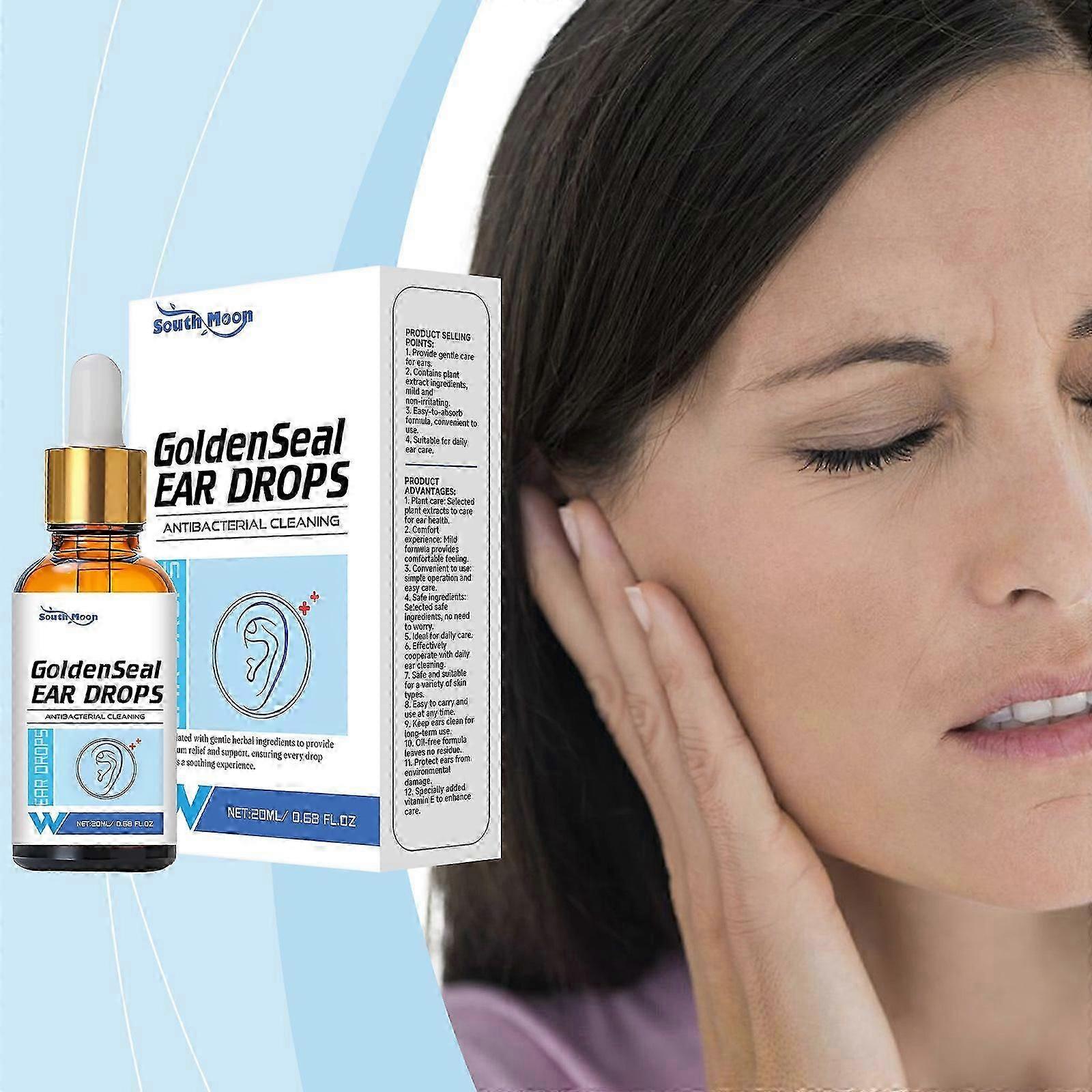 Ear Drops Antibacterial Liquid, 20ml Antibacterial Cleaning Ear Drops, Gentle Daily Care for Ears