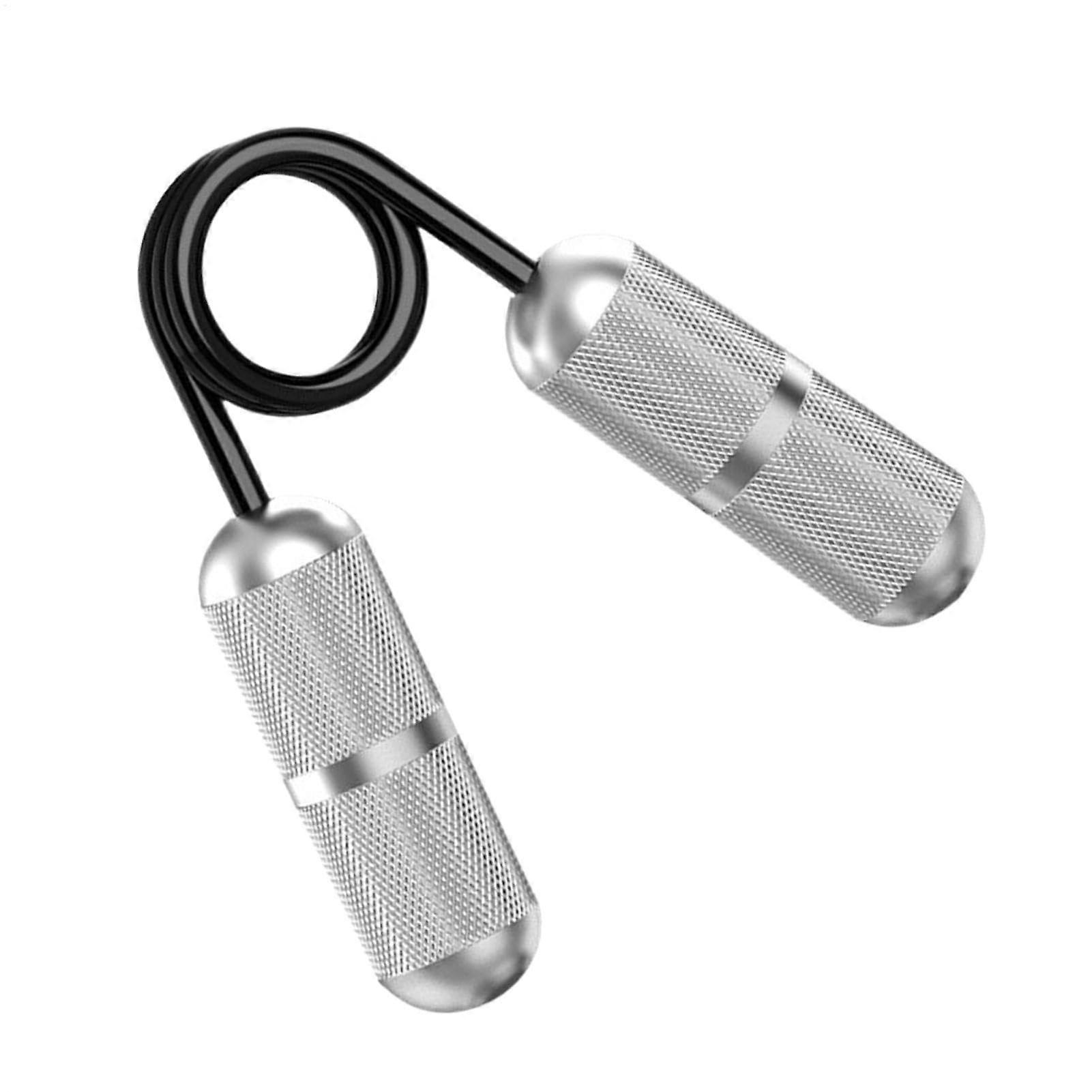 Hand Grip Strengthening Device - High Strength Forearm Trainer, Lightweight Finger Stretcher for All Ages, Silver