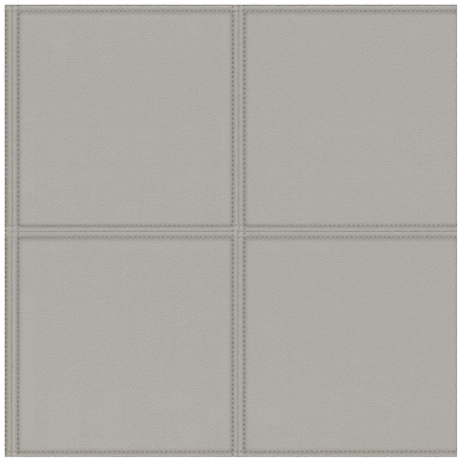 Rasch Light Grey Faux Leather Wallpaper