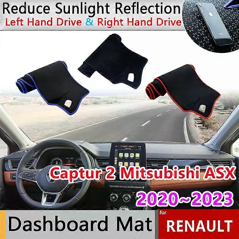 适用于雷诺 Captur 2 三菱 ASX 2020~2023 2022 2022 仪表板盖仪表板仪表板垫地毯垫遮阳衬里斗篷配件