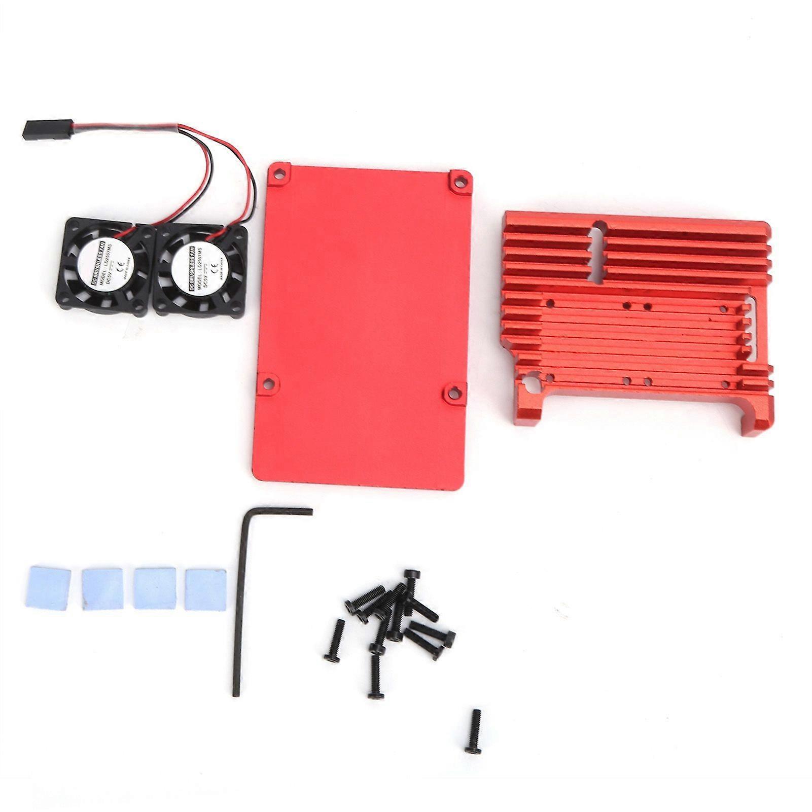 Wysokiej jakości Podwójny wentylator Raspberry Pi metalowa obudowa 4. generacji Raspberry Pi 4.