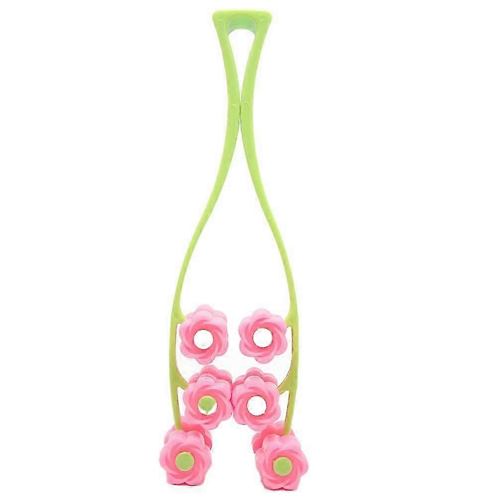 Facial Massage Roller for V-Shape Face, Handheld Flower Massager - Pink