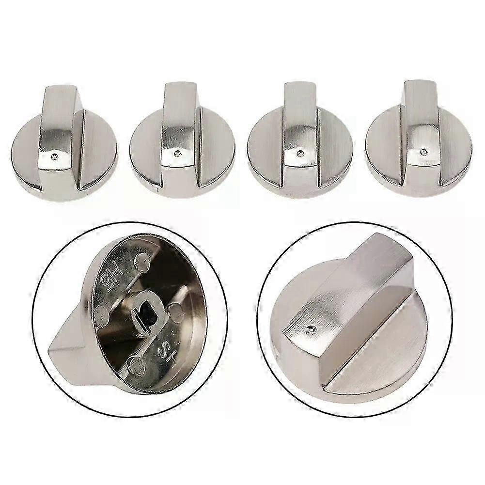 4 stk universelle gasskomfyrknotter 6mm sinklegering dreiebryter