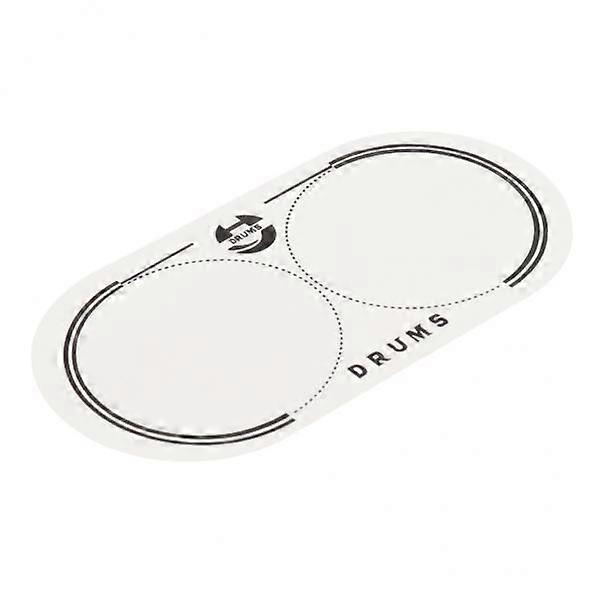 10x1 Pc Double Bass Drum Patch for Drumheads Kick Pad Accessory White