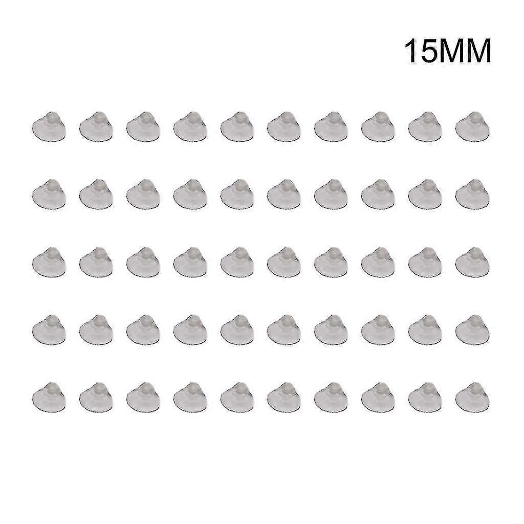 50 Clear Anti-Collision Suction Cups Without Hooks, Bumper Protection Pads for Walls (50 Pack)