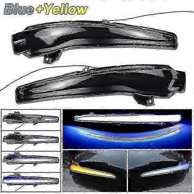 2pcs Led Dynamic Turn Signal Lights Car Rear View Mirror Blinker Indicator Compatible With Mercedes Benz W205 C E S Glc W213 W222 W447