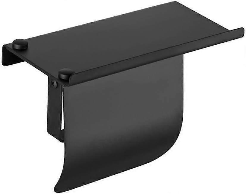 Wallmounted toilet paper holder with phone shelf