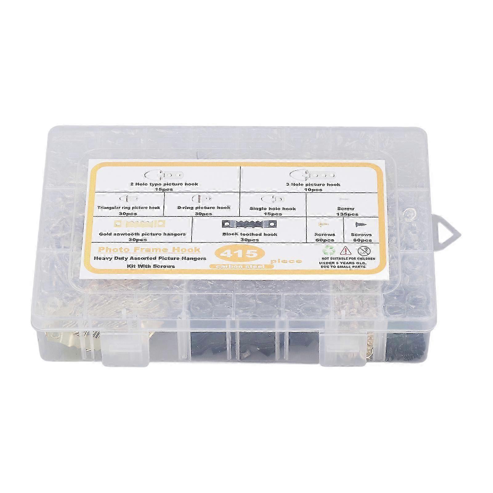 Kit de cintres pour tableaux robustes avec vis 7 modèles Boîte transparente