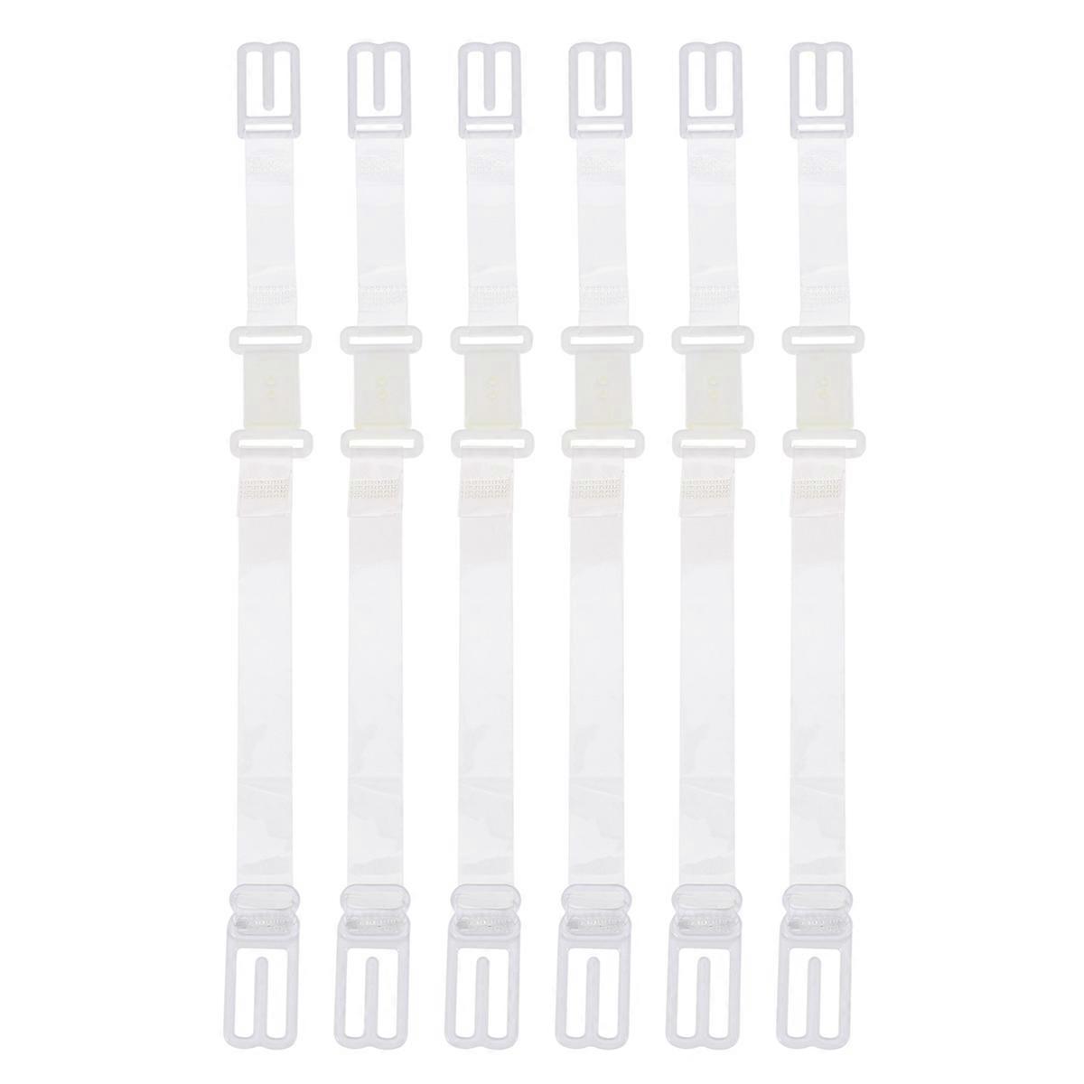6pcs Double Shoulder Non Slip Transparent Straps for Women's Underwear, Vests, and Halter Tops – Summer Wear Accessories
