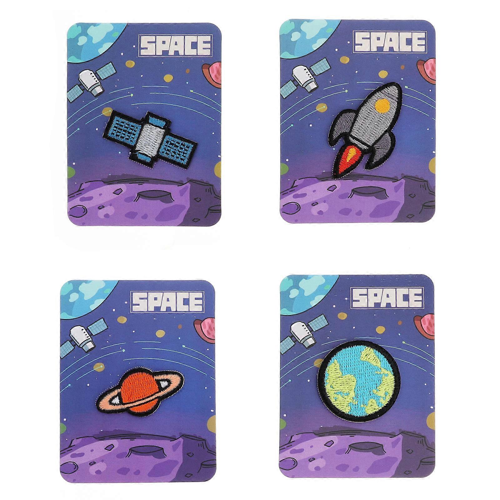 Clothes Patch Decal Embroidery Patches Garment Accessories Diy Projects Assorted Color 4Pcs