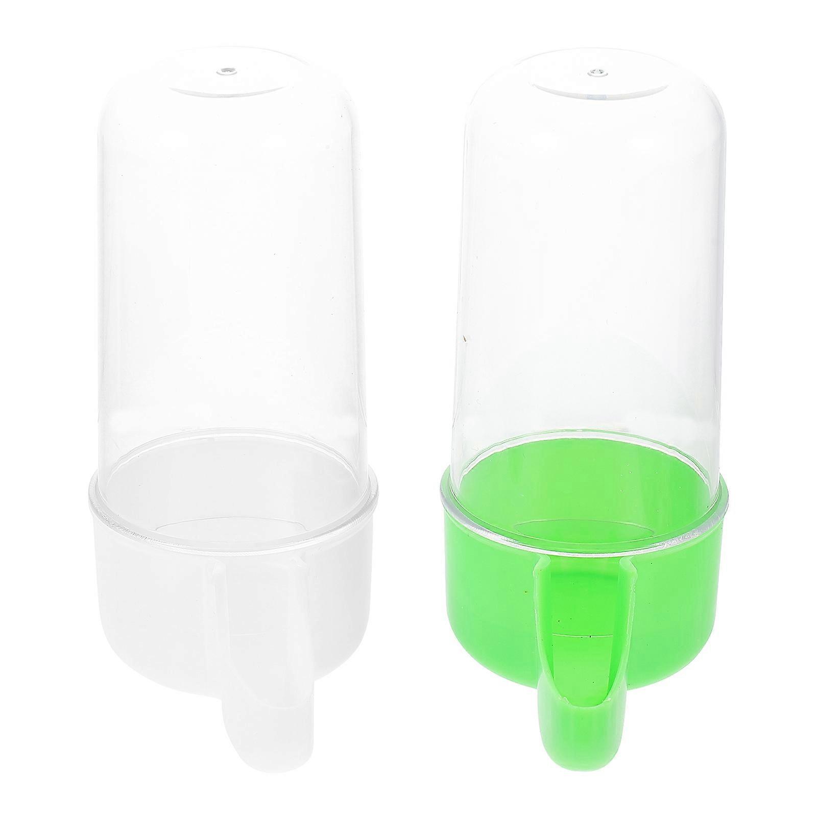 Parrot Plastic Water Feeder Automatic Dispenser for Bird 2Pcs