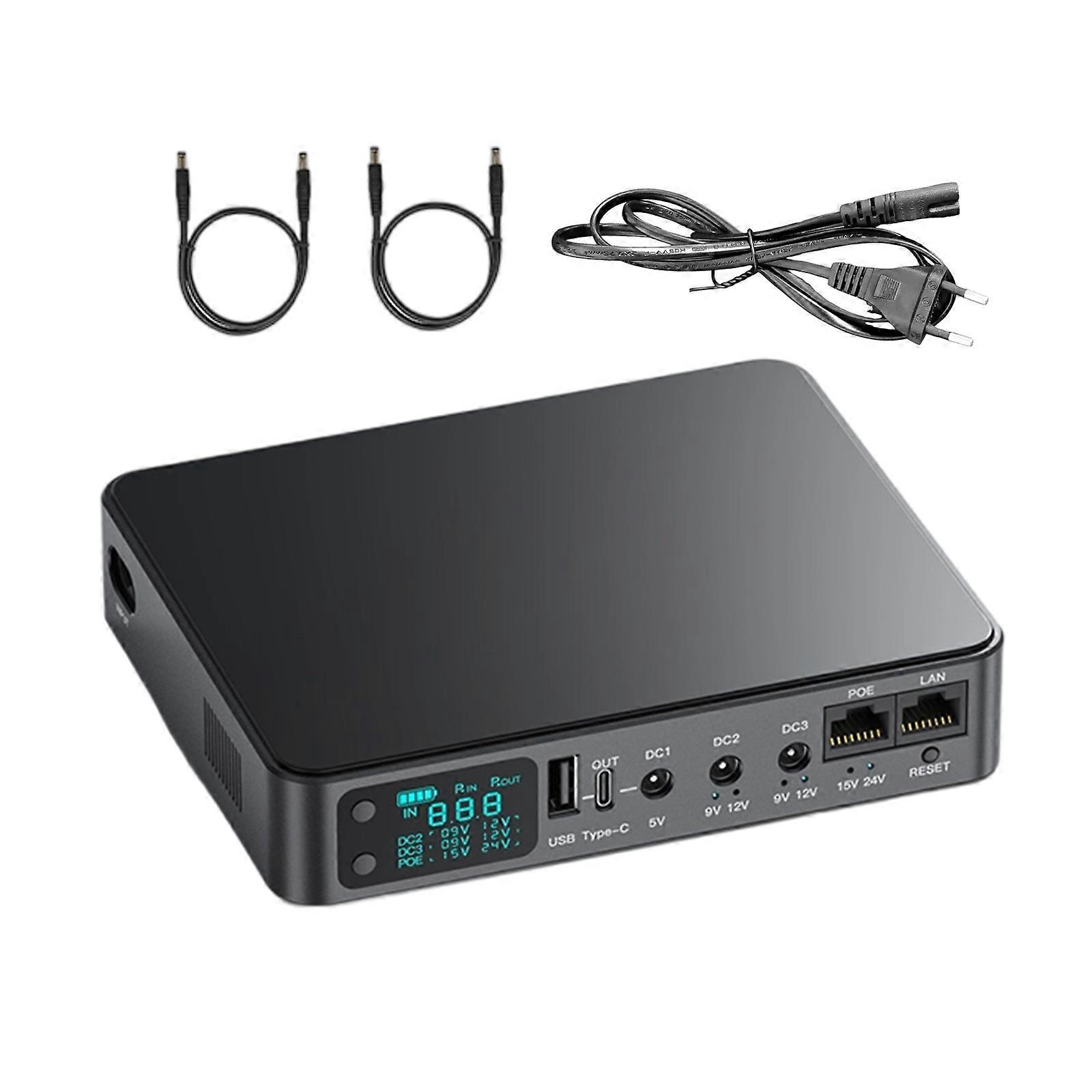 AD2P Uninterrupted Power 18000mah/10400mah With 5 Output Voltages 5V 9V 12V 15V 24V For Internet Routers Cameras Multicolor