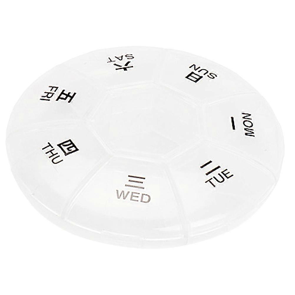 Stackable Pill Cases 3Pcs 7-Days Weekly Organizer Round Shape Plastic Material for Product and Travel