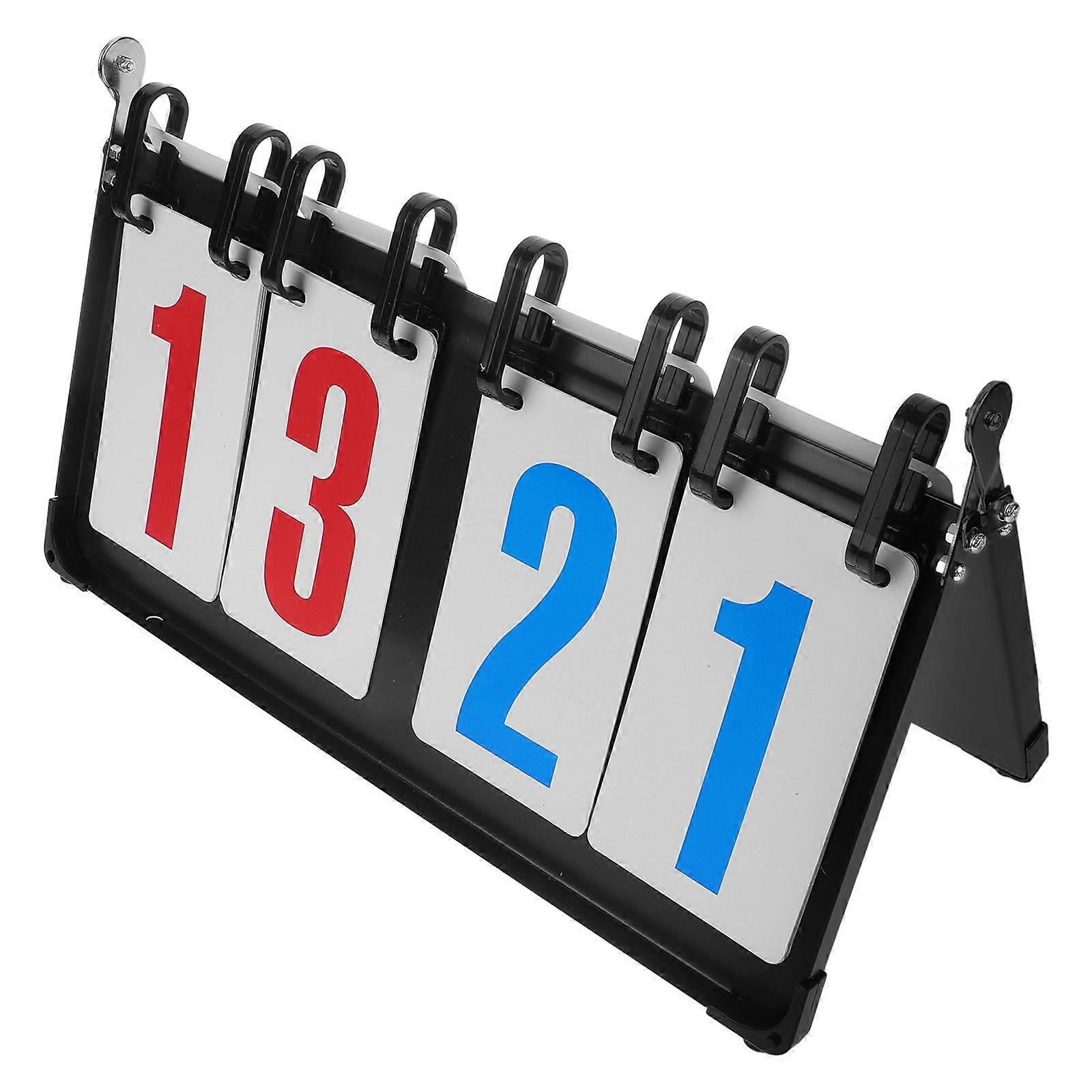 Reusable Tabletop Scoreboard Desk Flipper for Billiards Matches Players and Rectangular Shape 1Pcs