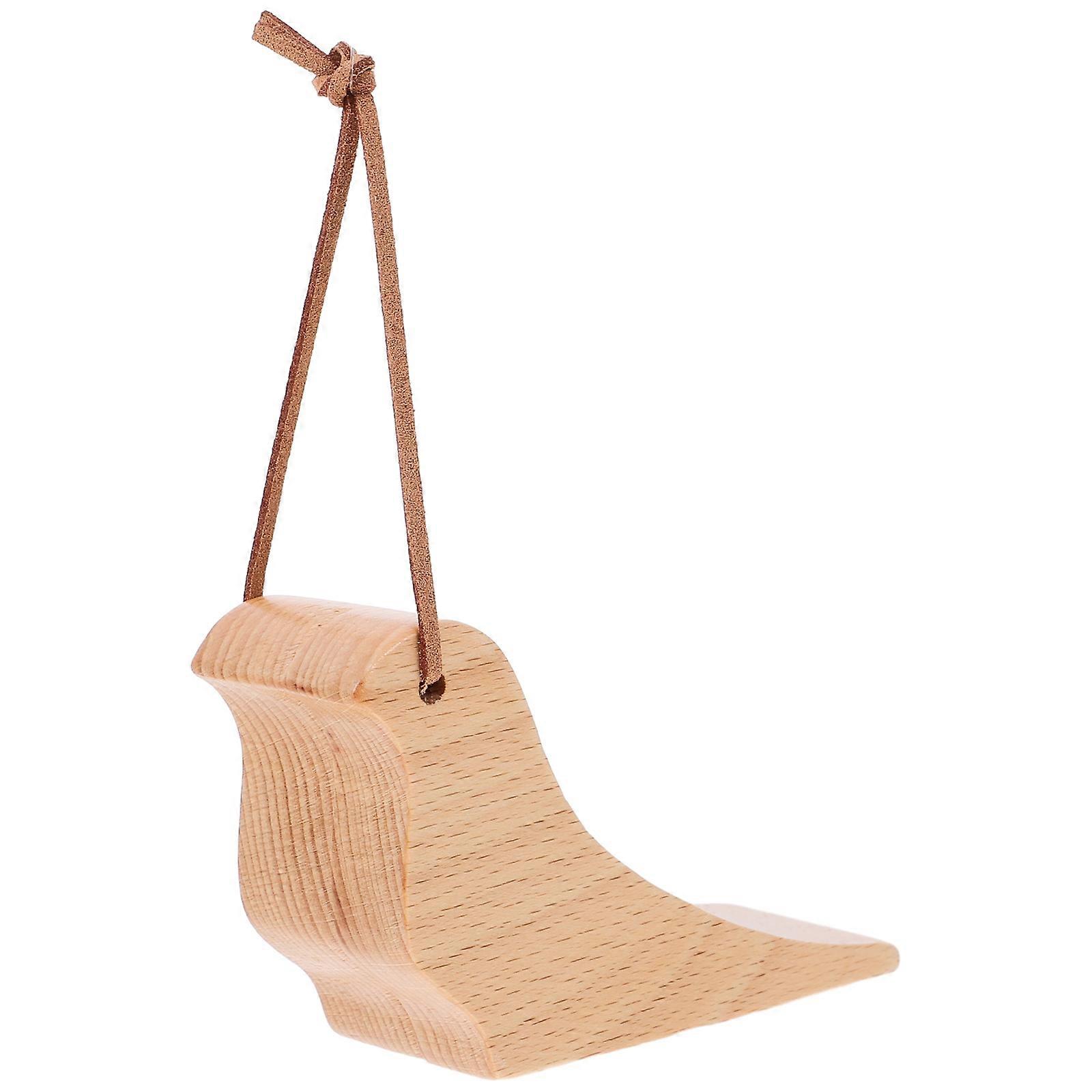 Rustic Decorative Door Stopper Wooden Bird Shape 12.00X5.50X3.50CM Prevent Collision 1Set