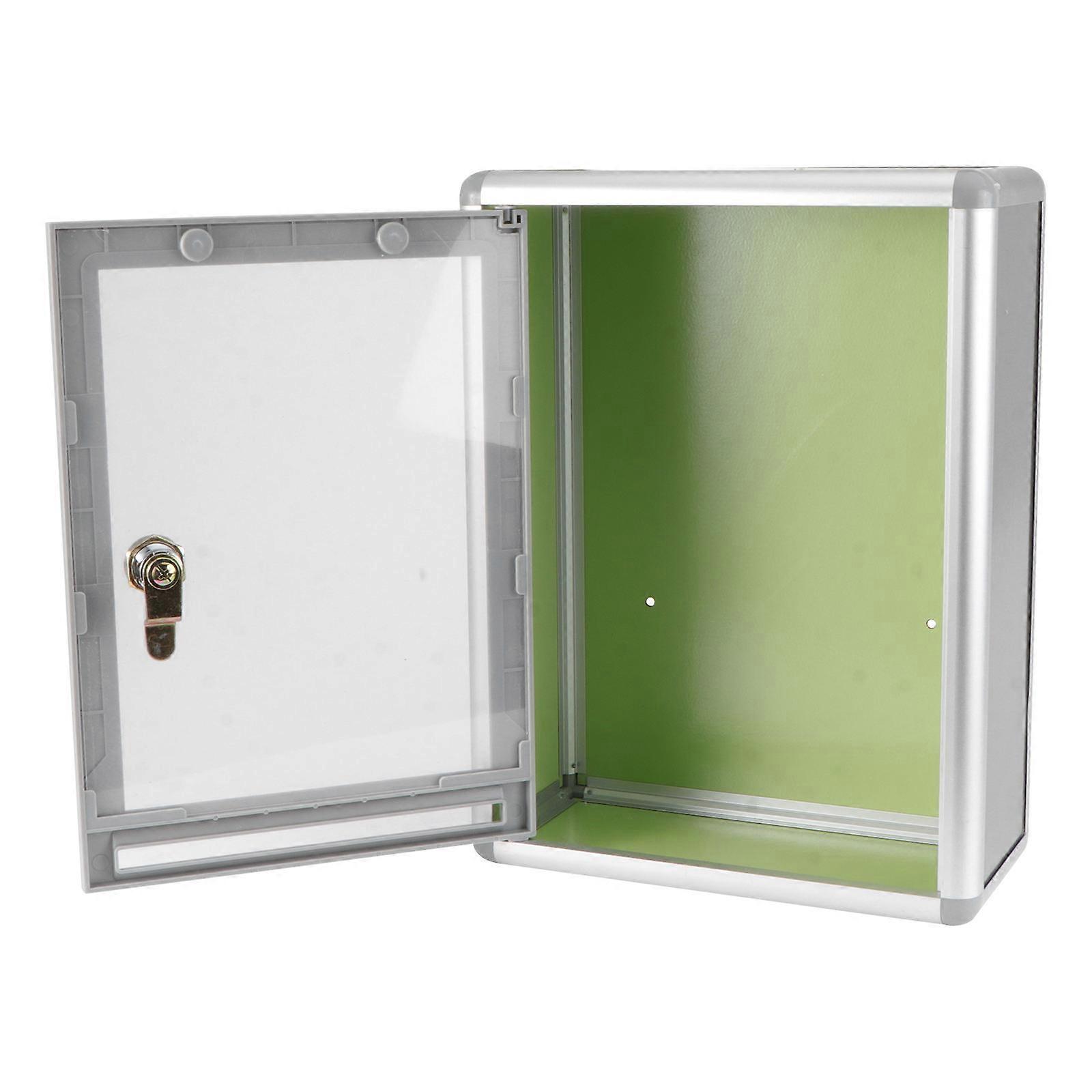 Lockable Wall Mounted Mailbox   Durable Outdoor Letter Box for Office Use, Grey Acrylic Design, Easy to Clean & Spacious Storage