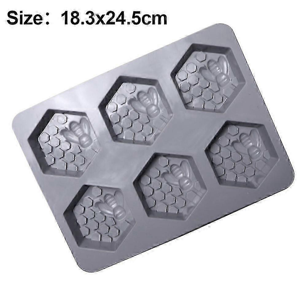 3d Hexagon Bee Honeycomb Silicone Molds For Handmade Soap And Cake Making, Nonstick & Bpa Free Mold