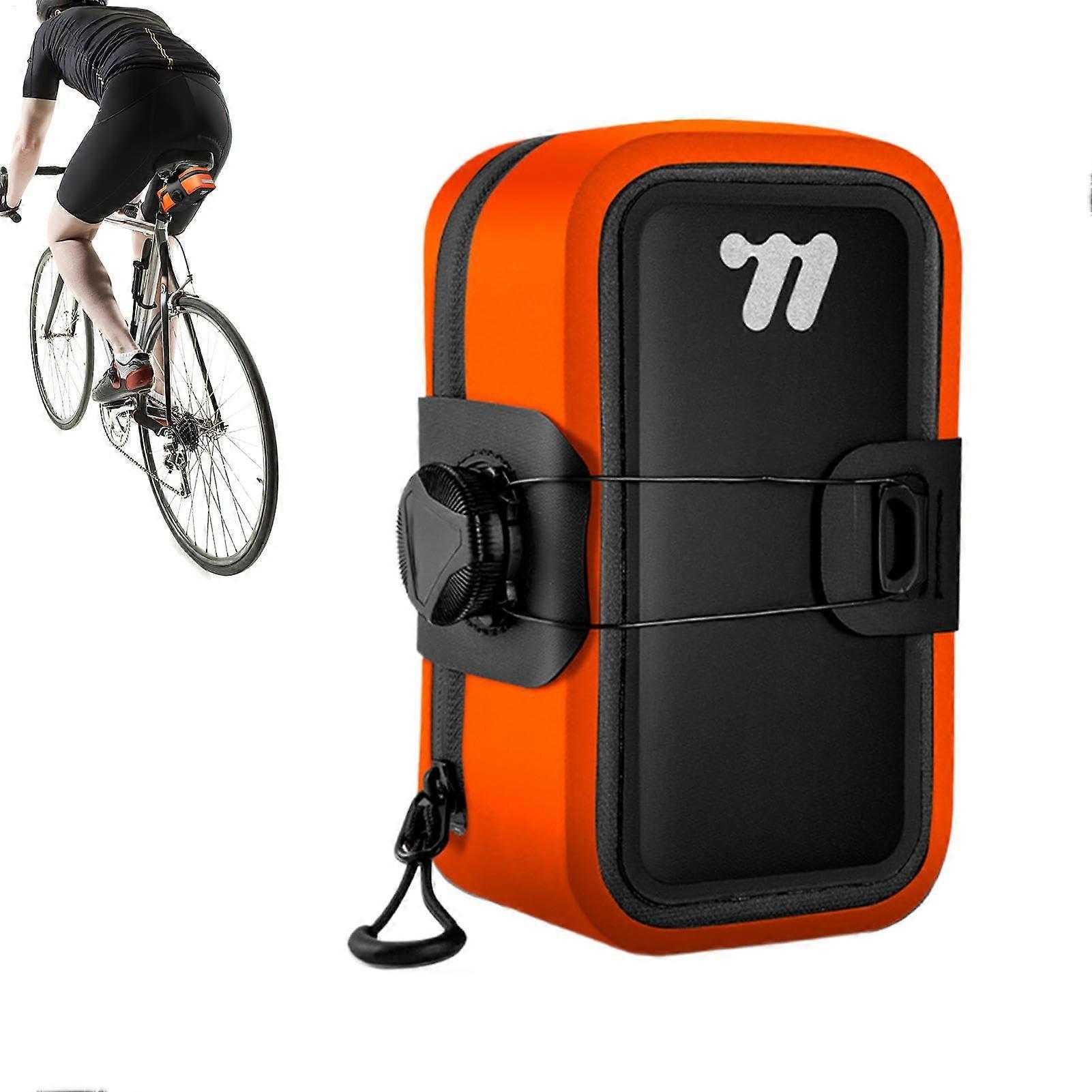 Cycle Saddle Bag, Mountain Riding,, Foldable, 0.5L, Orange