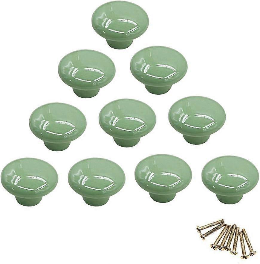 10-pack round ceramic single hole cabinet handles