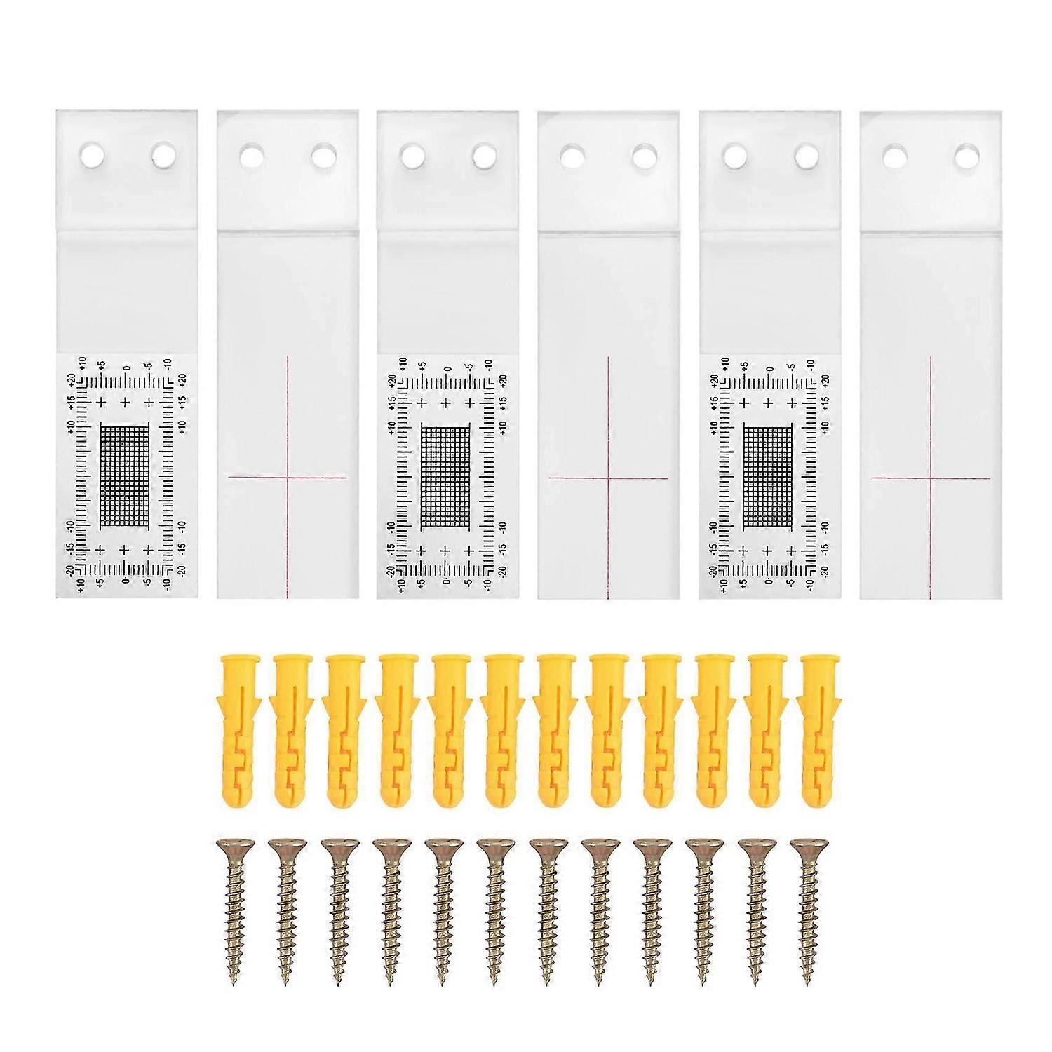 Crack Monitoring Record, 3Pcs Crack Measurement Tool, Crack Width Gauge, Clear Acrylic Corner Crack