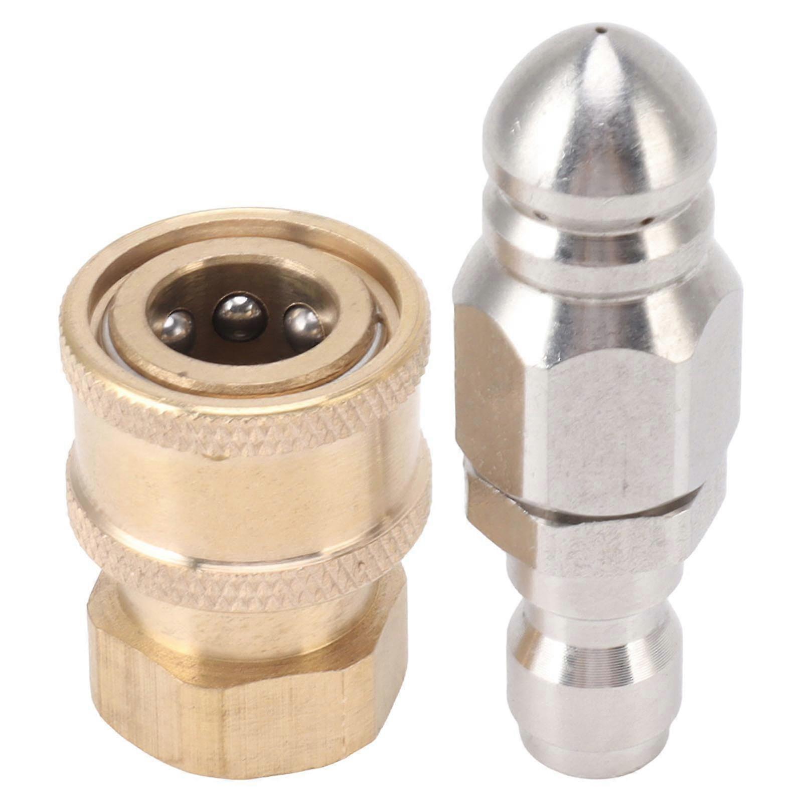 Pressure Compact Sewer Spray Nozzle G1/4 Quick Insert Drain Hose Attachment for Effective Cleaning