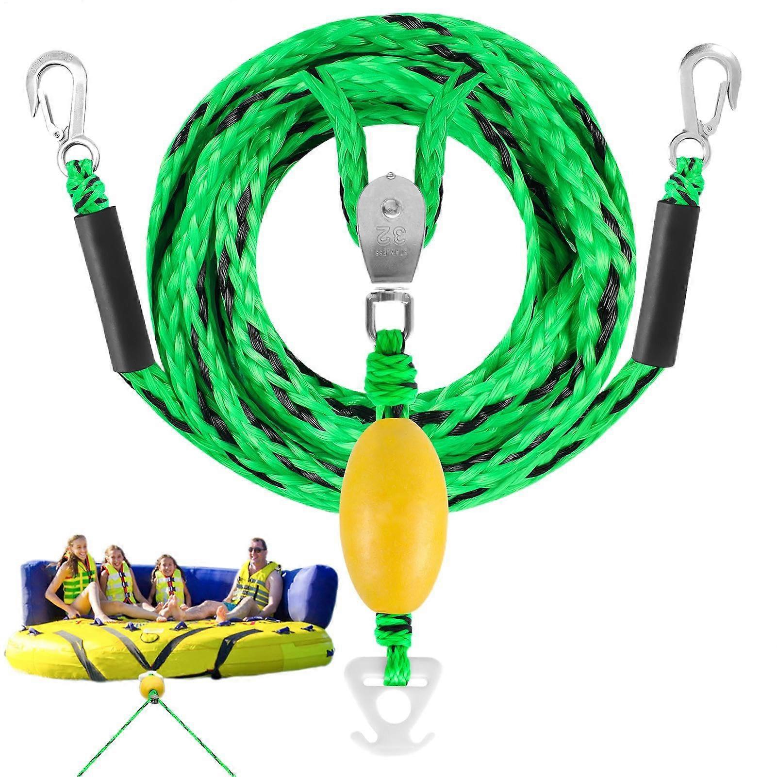 Water Ski tow cable, quick release with float, stainless steel hook