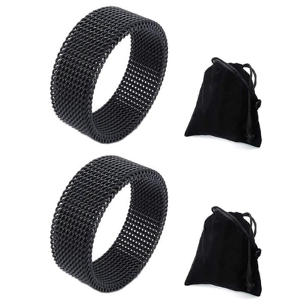 Schmuck,Screen Mesh Bandringring, Schwarz - . 59