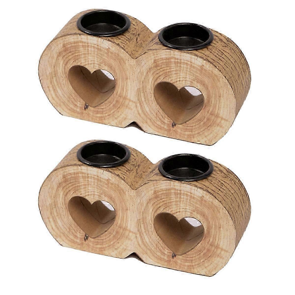 2025 Latest Model Heart Shaped Candlestick Candle Holder Tea Lights Rustic