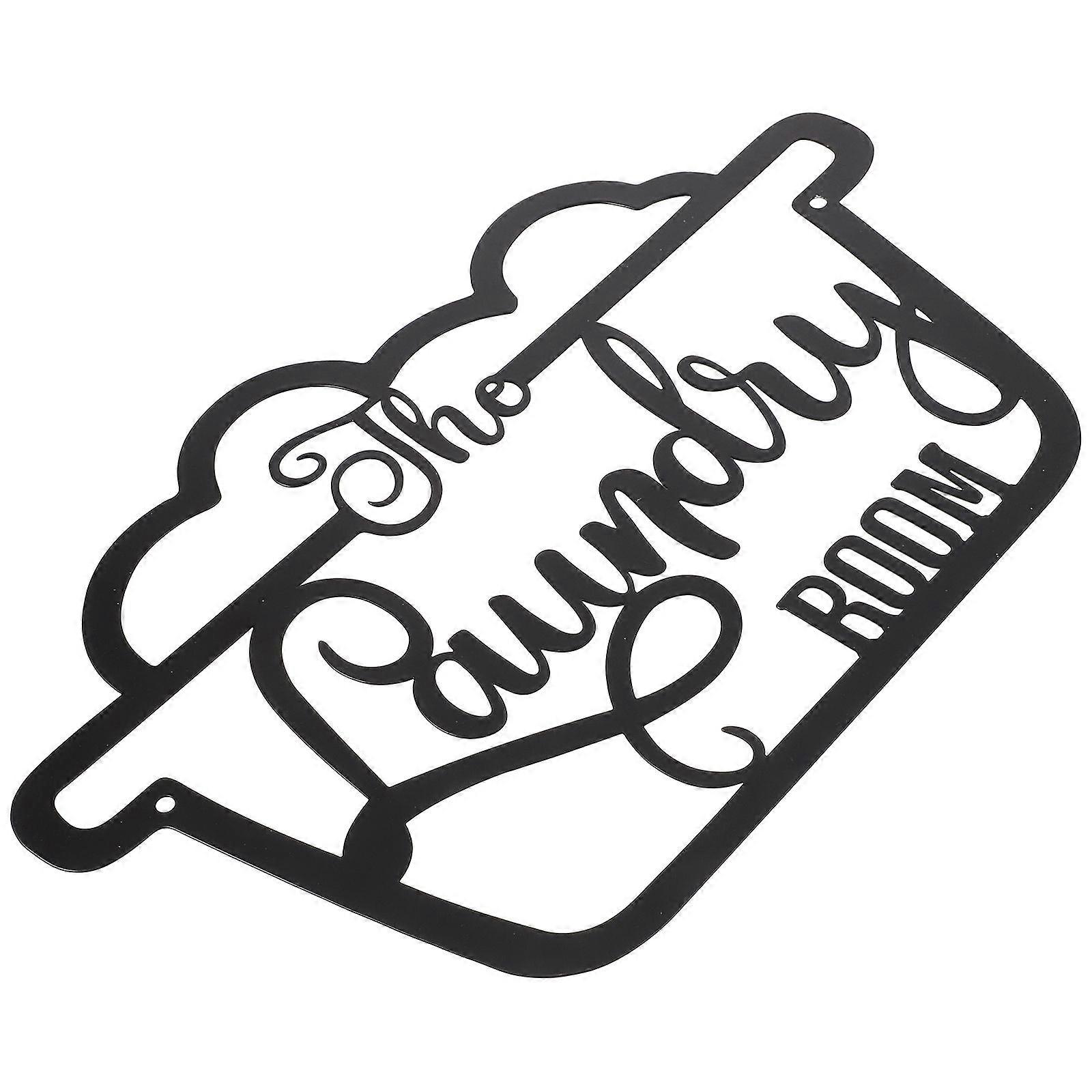 Rustic Style Laundry Sign Decor Creative Wash Room Wall Hanging Decoration