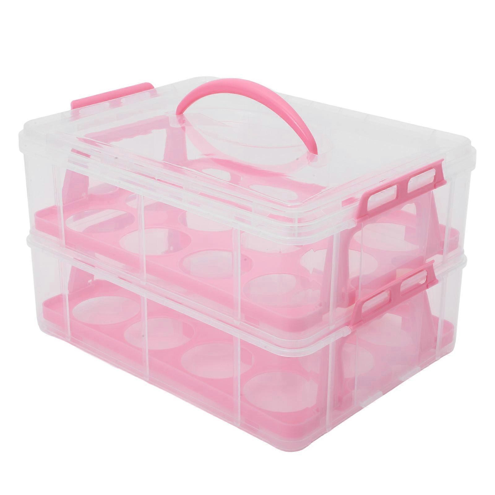Cake Boxes Clear Reusable Cake Packaging Box For Cakes And Desserts In Pink 36.00X26.00X21.00CM With Display Function 1Pack